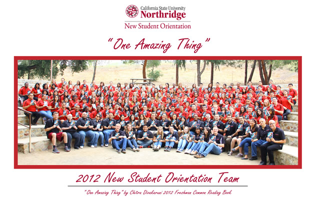 CSUN's 2012 New Student Orientation Team Leaders with "One Amazing Thing"